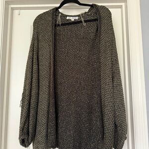 Jolt Charcoal Knit Cardigan